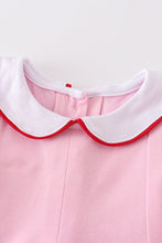 Pink character embroidery girl dress - ARIA KIDS