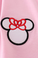 Pink character embroidery girl dress - ARIA KIDS