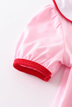 Pink character embroidery girl dress - ARIA KIDS