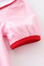 Pink character embroidery girl dress - ARIA KIDS
