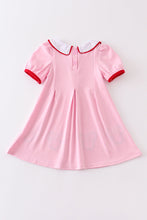 Pink character embroidery girl dress - ARIA KIDS