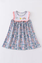 Rainbow sun embroidery dress