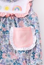 Rainbow sun embroidery girl bubble