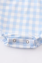 Rainbow sun embroidery plaid boy bubble