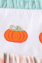 Plaid pumpkin embroidery strap dress - ARIA KIDS