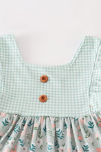 Green floral print ruffle girl set - ARIA KIDS