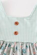 Green floral print ruffle girl set - ARIA KIDS