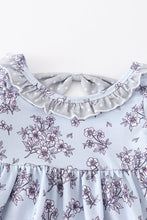 Blue floral print girl set - ARIA KIDS
