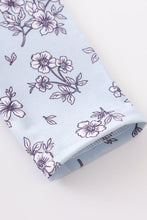 Blue floral print girl set - ARIA KIDS