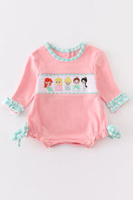 Pink princess smocked girl bubble - ARIA KIDS