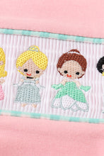 Pink princess smocked girl bubble - ARIA KIDS