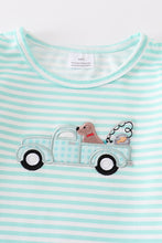 Truck and dog applique stripe girl set - ARIA KIDS