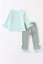 Truck and dog applique stripe girl set - ARIA KIDS