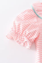 Pink stripe pumpkin embroidery girl set - ARIA KIDS