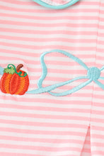 Pink stripe pumpkin embroidery girl set - ARIA KIDS