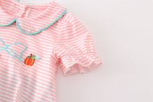 Pink stripe pumpkin embroidery girl bubble - ARIA KIDS