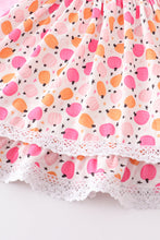 Purple swiss dot pumpkin print dress - ARIA KIDS