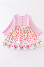 Purple swiss dot pumpkin print dress - ARIA KIDS