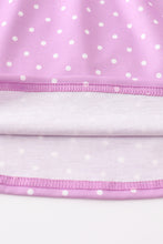 Purple french knot dinosaur girl set