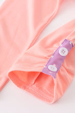 Purple french knot dinosaur girl set