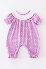 Purple french knot dinosaur girl romper - ARIA KIDS