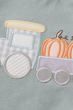 Green train pumpkin applique boy top - ARIA KIDS