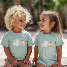 Green train pumpkin applique boy top - ARIA KIDS