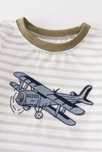 Stripe airplane embroidery boy set - ARIA KIDS