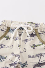 Stripe airplane embroidery boy set - ARIA KIDS