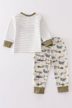 Stripe airplane embroidery boy set - ARIA KIDS