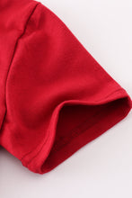 Maroon football embroidery button down shirt - ARIA KIDS