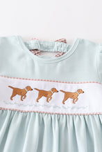 Green dog embroidery girl set - ARIA KIDS