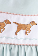Green dog embroidery girl set - ARIA KIDS