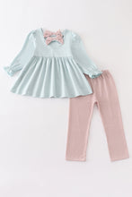 Green dog embroidery girl set - ARIA KIDS