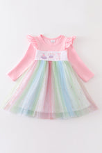 Rainbow star embroidery ruffle dress - ARIA KIDS