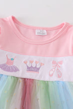 Rainbow star embroidery ruffle dress - ARIA KIDS