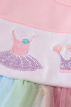 Rainbow star embroidery ruffle dress - ARIA KIDS