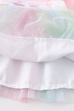 Rainbow star embroidery ruffle dress - ARIA KIDS