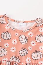 Orange pumpkin floral print dress - ARIA KIDS