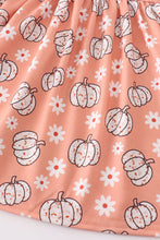 Orange pumpkin floral print dress - ARIA KIDS