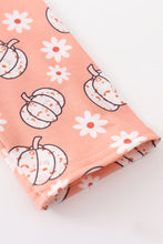 Orange pumpkin floral print dress - ARIA KIDS
