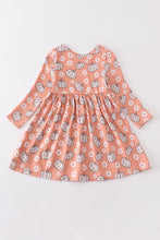 Orange pumpkin floral print dress - ARIA KIDS