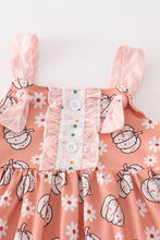 Orange pumpkin floral print girl set - ARIA KIDS