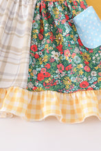 Mustard floral print girl set - ARIA KIDS
