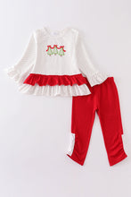 Red christmas tree applique girl set - ARIA KIDS