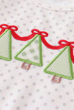 Red christmas tree applique girl set - ARIA KIDS