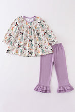 Puppy print ruffle girl set - ARIA KIDS