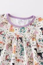 Puppy print ruffle girl set - ARIA KIDS