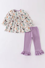 Puppy print ruffle girl set - ARIA KIDS