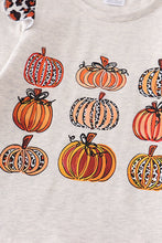 Leopard pumpkin print ruffle girl set - ARIA KIDS